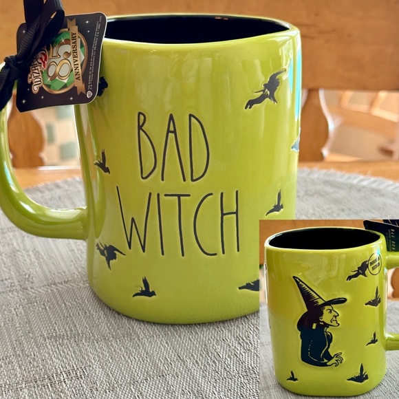 Rae Dunn + Wizard of Oz BAD WITCH Wicked Witch of the West Double Sided Mug NEW! - Picture 1 of 3